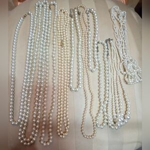 10 PAIRS OF HEAVY HIGH QUALITY FAUX PEARLS